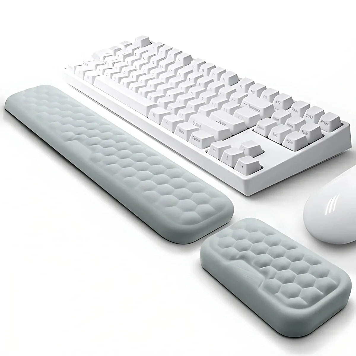 STONEGO Ergonomic Keyboard Mouse Wrist Rest Office Typing Protection Relax Wrist Memory Foam Mouse Pad Computer Laptop Desk Mat