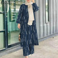 Vintage Printed Trouser Suits  Fashion Women Muslim Sets Two Piece Sets Summer Outifits Dubai Turkey Abaya Hijab Tracksuit - Aurex