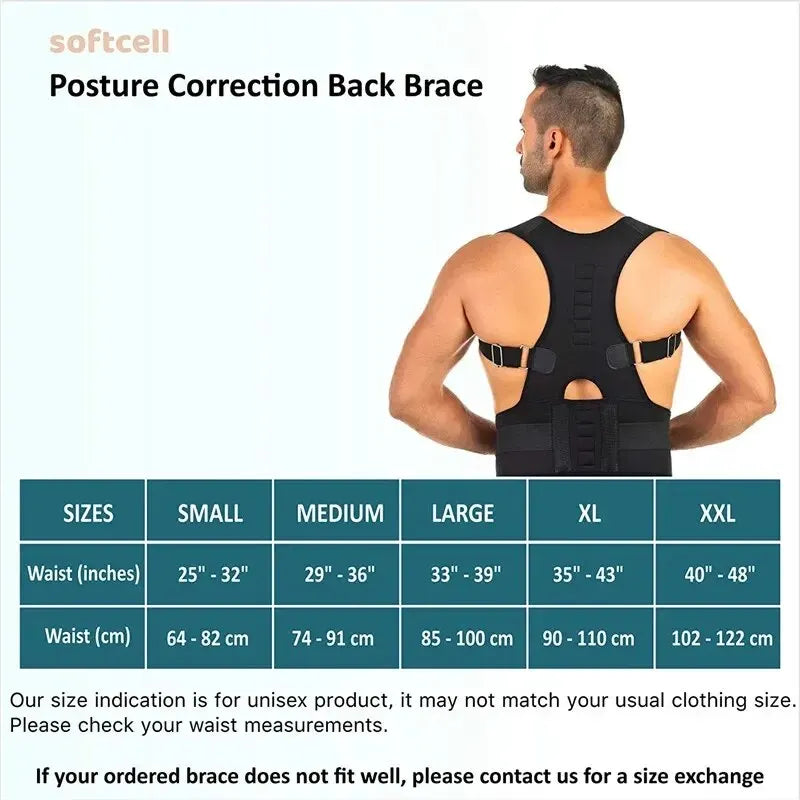 Magnetic Therapy Posture Corrector Posture Corset Shoulder Support Belt Men and Women Braces and Support Belt Shoulder Posture