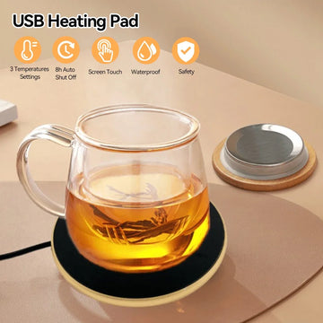 Coffee Cup Heater Mug Warmer USB Heating Pad Electric Milk Tea Water Thermostatic Coasters Cup Warmer For Home Office Desk DC 5V