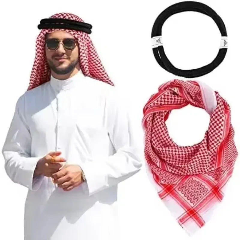 New Ethnic Style Arab Dubai Saudi Men's Headscarf Muslim Headband Speed Wrap Headscarf Muslim Caps for Men