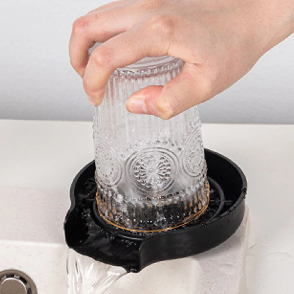 Automatic Glass Rinser High Pressure Cup Washer Bar Beer Milk Tea Cup Cleaner Automatic Glass Cup Washer for Kitchen Sink