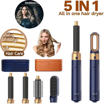 2025 New 5-in-1 Hair Dryer Hot Comb Set Professional Curling Iron Hair Straightener Styling Tool for Dyson Airwrap Hair Dryer Ho