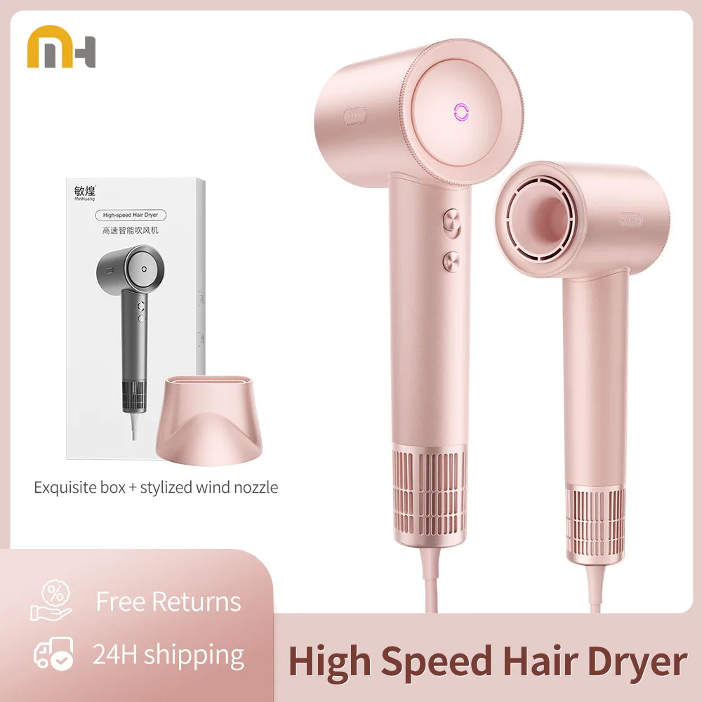 High-Speed Electric Hair Dryer Machine1600W Adjustable Temperature Professional Low Noise Fast Drying Anion Hair Care Blow Dryer