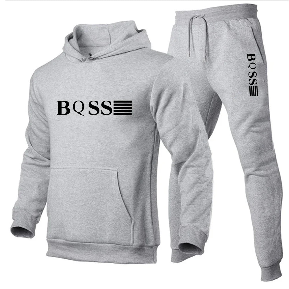 Men's Sports Suits Fashion Tracksuit Women Hoodies + Pants Two Pieces Sets Running Casual Sweatshirts Sweatpants Men's Clothing - Aurex