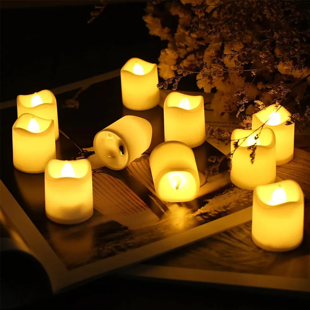 24 Pcs Flameless Led Candles, Creative Led Tea Lights For Ramadan, Suitable For Decorating Various Festivals, Parties, Birthdays