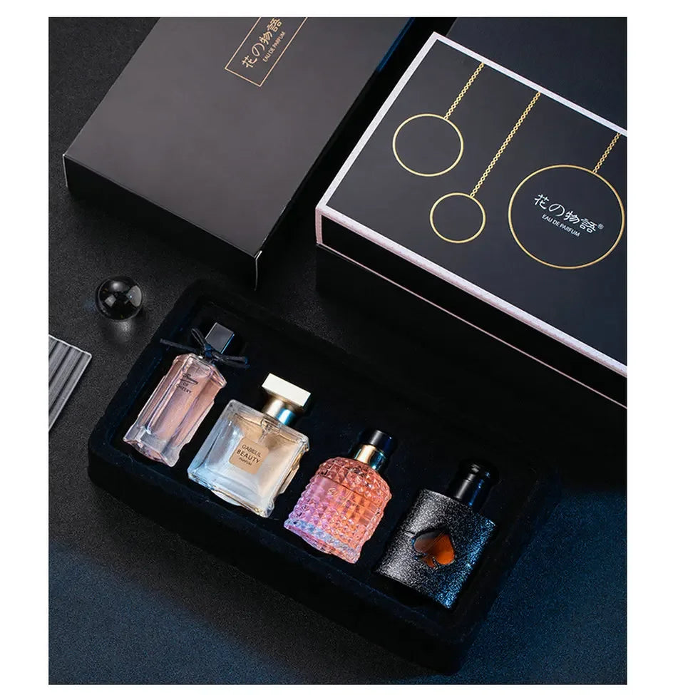 Luxury Original Gift Box Set Perfume for Women 4 Piece Set 105ml Fresh Long Lasting Fragrance Eau De Parfum Plant Floral Scent - Aurex