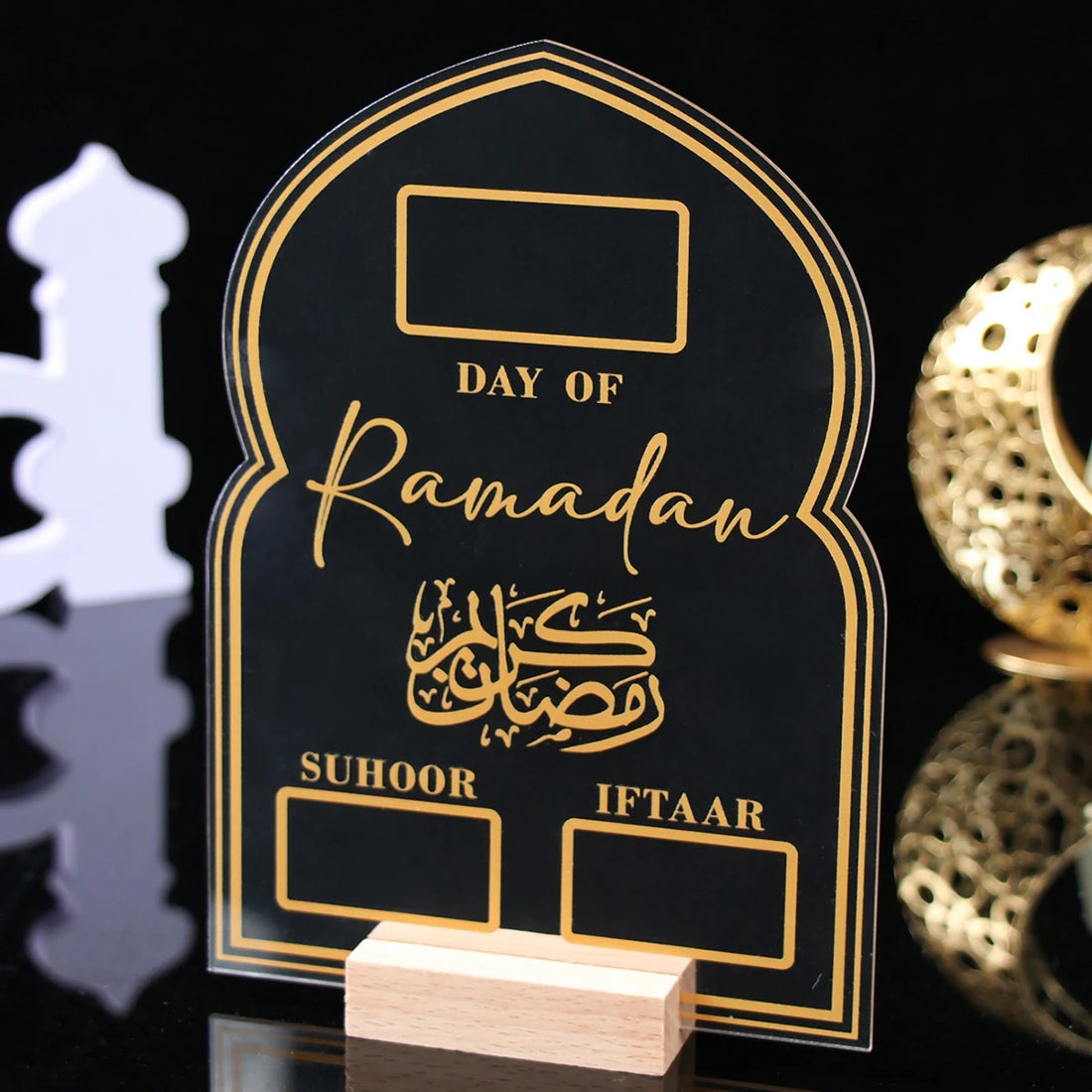 Ramadan Countdown Calendar Acrylic Eid Mubarak Ornament Kareem Ramadan Decoration 2025 For Home Islamic Muslim Party Decor Gifts