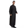 New Style Muslim Lapel Button Robes for Middle Eastern Turkish Men Dubai, United Arab Emirates Saudi Arabian Ethnic Muslim Robes - Aurex