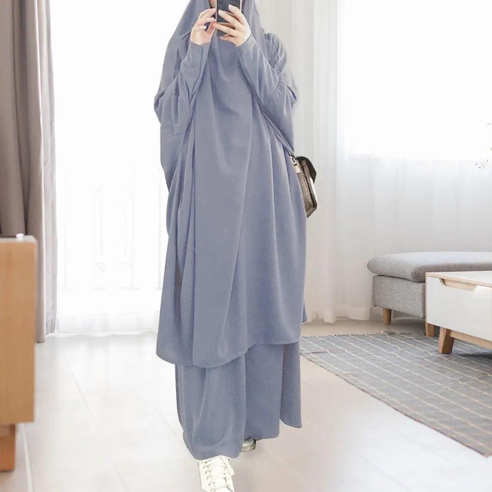 Casual Tracksuits for Women, Wide Leg Pants Sets, Long Sleeve Blouse, Muslim Abaya, Turkey Kaftan, Eid Arab, Autumn Fashion - Aurex