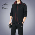 2025 Fashion Running Sets Sport Suit Sportswear Sweatshirt +Sweatpants Mens Clothing 2 Pieces Sets Tracksuit Jogging Suits - Aurex