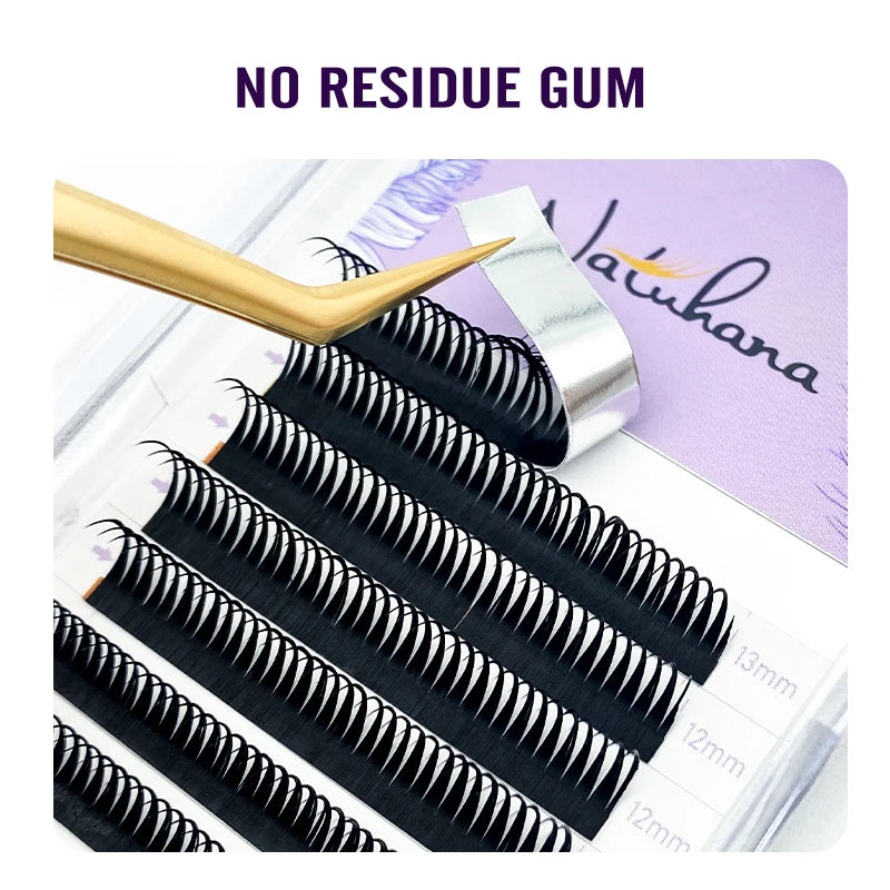 NATUHANA New 0.07mm Wet Eyelash Extension Manga Wispy Cosplay Type Spikes Lashes Extensions Volume Premade Fans Lashes Supplies