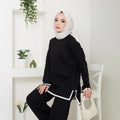 2Pcs Ramadan Eid Abaya Women Muslim Knitted Sweater Tops Pants Set Turkey Arab Islamic Clothing Dubai Modest Kaftan Outfits Suit - Aurex