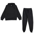 New Men Women Tracksuit Hoodies Casual Solid Color Thick Pullover and Long Pant 2-piece Set Men Autumn Fleece Jogger Sports Suit - Aurex