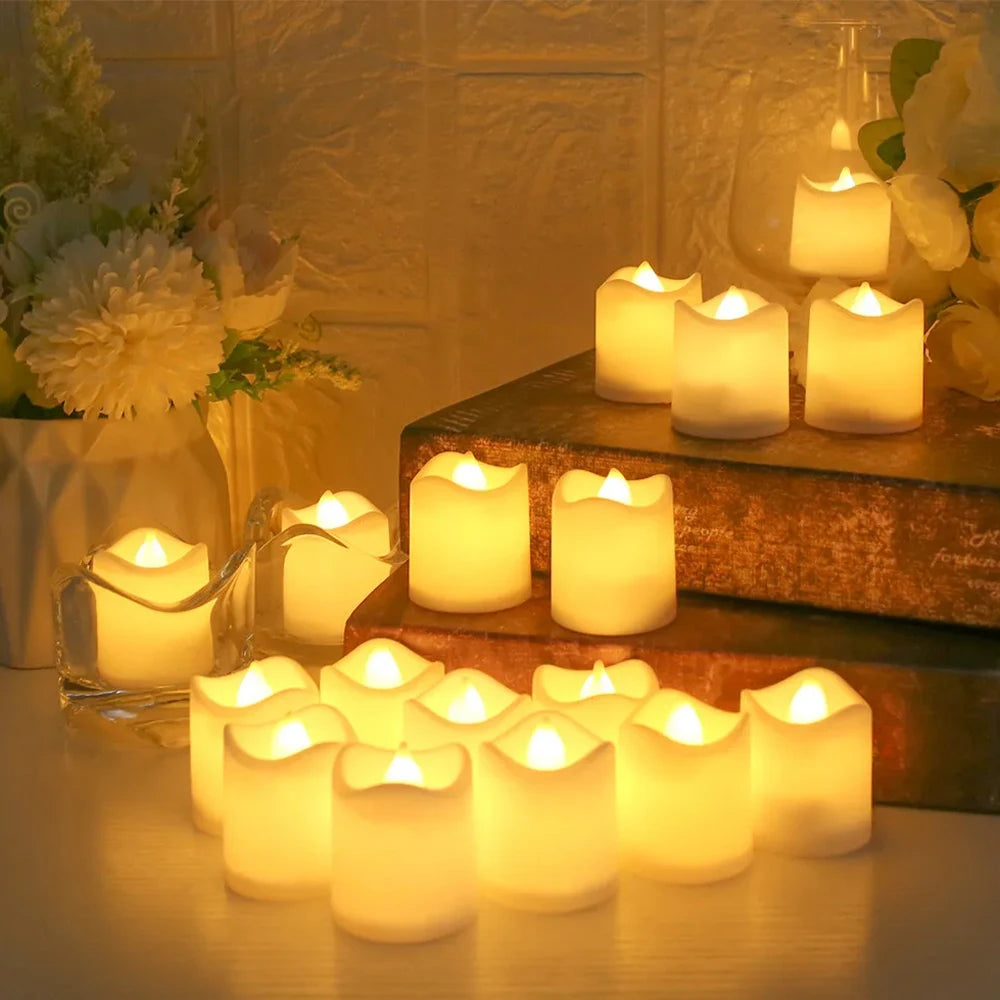 24 Pcs Flameless Led Candles, Creative Led Tea Lights For Ramadan, Suitable For Decorating Various Festivals, Parties, Birthdays