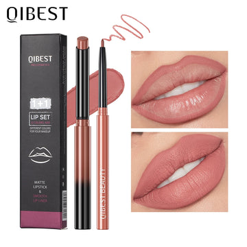 2025 New Matte Lipstick Pen Long Lasting Lipliner Lip Pencil Waterproof Lip Liner Contour Red Lip Makeup Set For Women