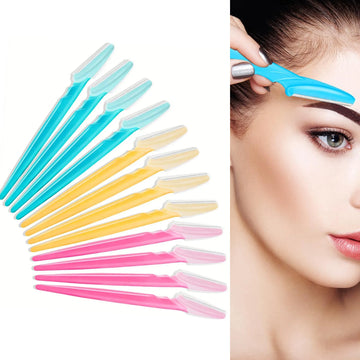 3/6/12Pcs Eyebrow Trimming Knife Set Multipurpose Razor Eye Brow Face Body Hair Removal Scraper Makeup Tools