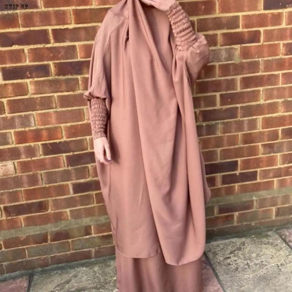 Casual Tracksuits for Women, Wide Leg Pants Sets, Long Sleeve Blouse, Muslim Abaya, Turkey Kaftan, Eid Arab, Autumn Fashion - Aurex