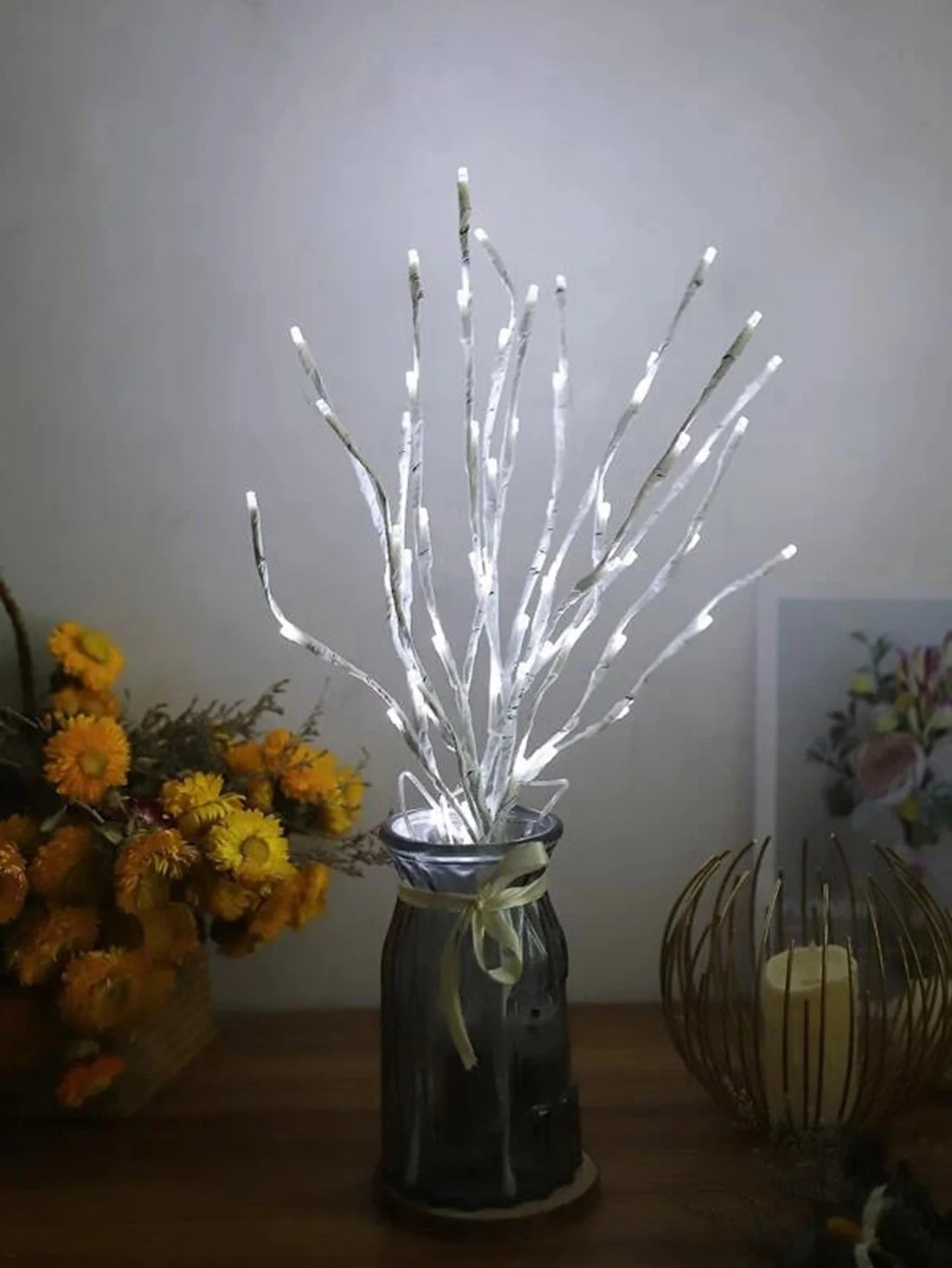 LED Birch Branch Lights - Battery Operated Decorative Twig Lights for Home & Events