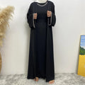 New fashion Muslim women sleeveless dress plus Muslim cardigan two-piece Arab Turkey Dubai dress elegant temperament clothing - Aurex