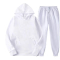 New Men Women Tracksuit Hoodies Casual Solid Color Thick Pullover and Long Pant 2-piece Set Men Autumn Fleece Jogger Sports Suit - Aurex