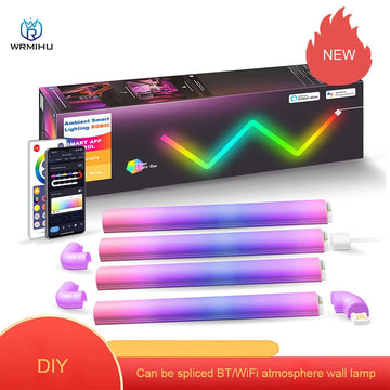 DC12V Creative BT/TUYA WiFi Splicable Remote Control Bedside Indoor Smart RGB Graffiti Net Red Atmospheric Wall Lamp