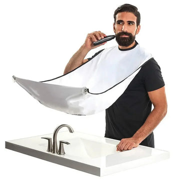 Shaving Apron for Men, Beard Catcher Cape, Hair Trimming Bib for Shaver & Barber, Easy Clean Face & Beard Hair Catcher