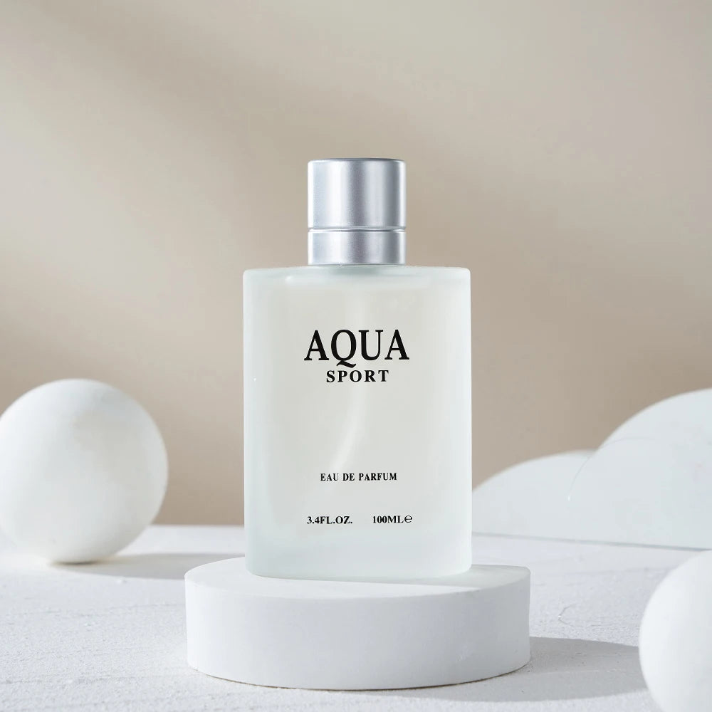 100ML 3.4FL.OZ AQUA Men's Eau de Parfum, Aquatic Aromatic Notes Perfume, Lime, Marine, Musk, Fresh Ocean Fragrance for Men - Aurex