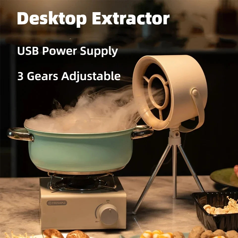 2025 New Portable Exhaust Fan Small Kitchen Hood Extractor Barbecue USB Supply Desktop Range Hoods Mini Suction Cooker Hood - Aurex