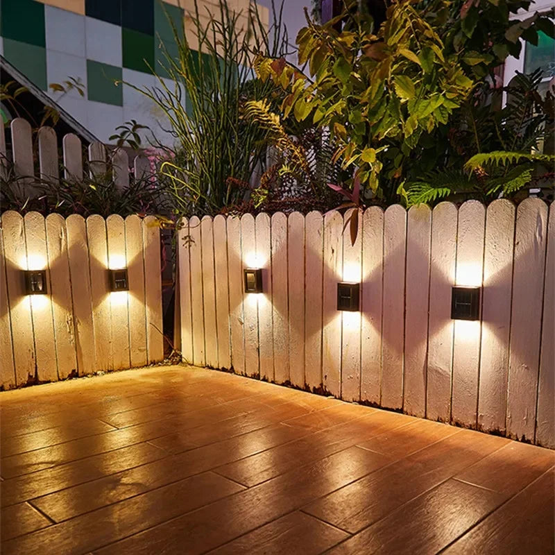 Solar LED Outdoor Light Solar Lighting Sensor Lamp Streetlights Exterior Garden Decoration Garland Waterproof Solar Wall Light