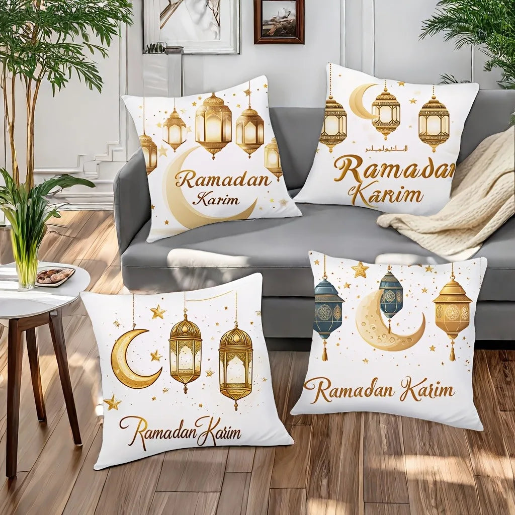 Ramadan Pretty Moon Pillowcase Nordic Home Decor Pillowcase Holiday Bedroom Living Room Decor Polyester Cushion Cover