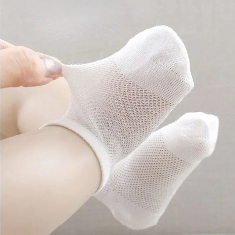 3Pairs/Set Soft Stitch Cute Floor Clothes Stockings Summer Baby Mesh Ankle Short White Sock for Toddler Boys Girls Kids Gifts