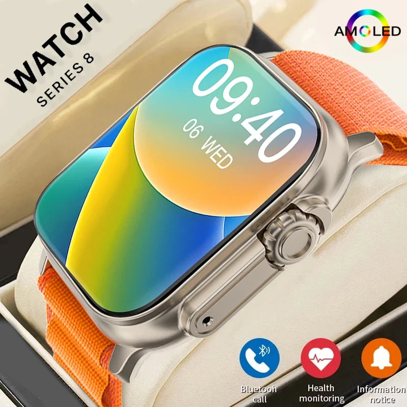 2025 T800 Ultra 2 Smart Watch Men 49mm Series 8 2.3 "AMOLED Screen NFC Compass Waterproof For Apple Watch IWO Ultra 8 Smartwatch