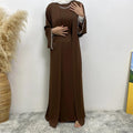 New fashion Muslim women sleeveless dress plus Muslim cardigan two-piece Arab Turkey Dubai dress elegant temperament clothing - Aurex