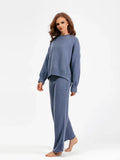 Stay Warm in Style with this Autumn Winter Women's Yoga Set Loose Sweater and Long Trousers for a Comfortable Home Outfit - Aurex