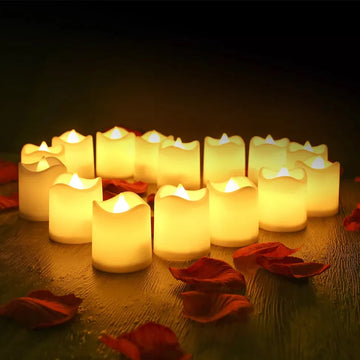 24pcs/set Flameless LED Candle, Ramadan Creative Led Tea Light, For Halloween Christmas Valentine's Day Decoration