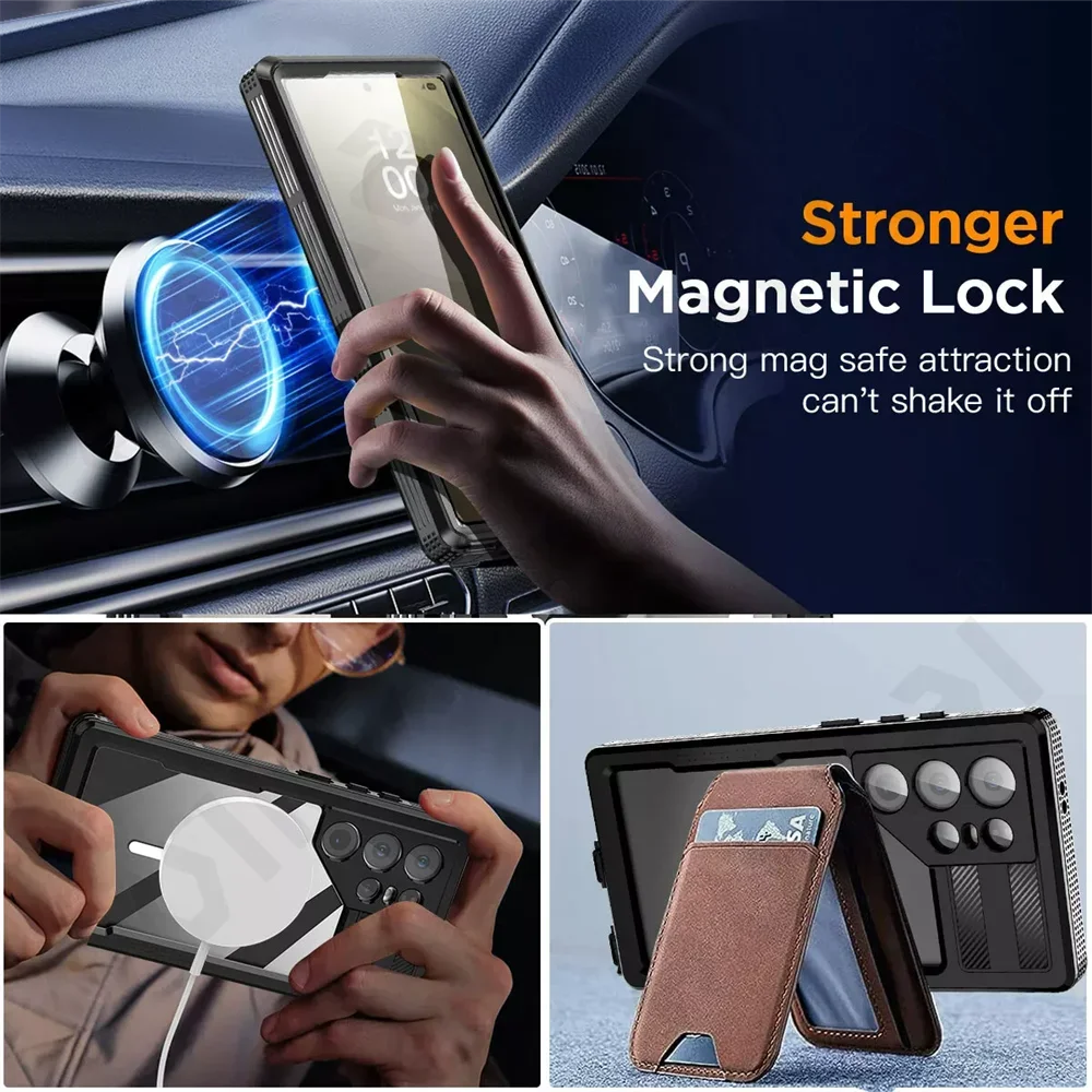 Case For Galaxy S25 S24 S23 Ultra Plus Waterproof Shockproof IP68 Underwater Built Screen Protector Anti-Scratch 360 Cover