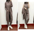 Winter Women Knitted 3 Pieces Set Casual Thicken Long Coat Dress Sweater Coat +top + Pant 3PCS Suits Warm Set Abaya 2024 - Aurex