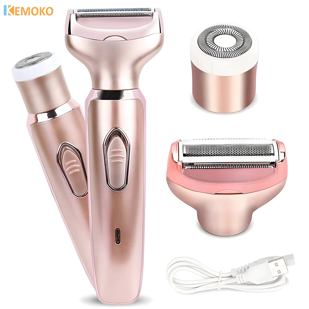 2 in 1 Intimate HairTrimmer Female Groin Depilation Clipper Women Epilator Secret Razor Sex Areas Place Bikini Zone Pubic Rosor