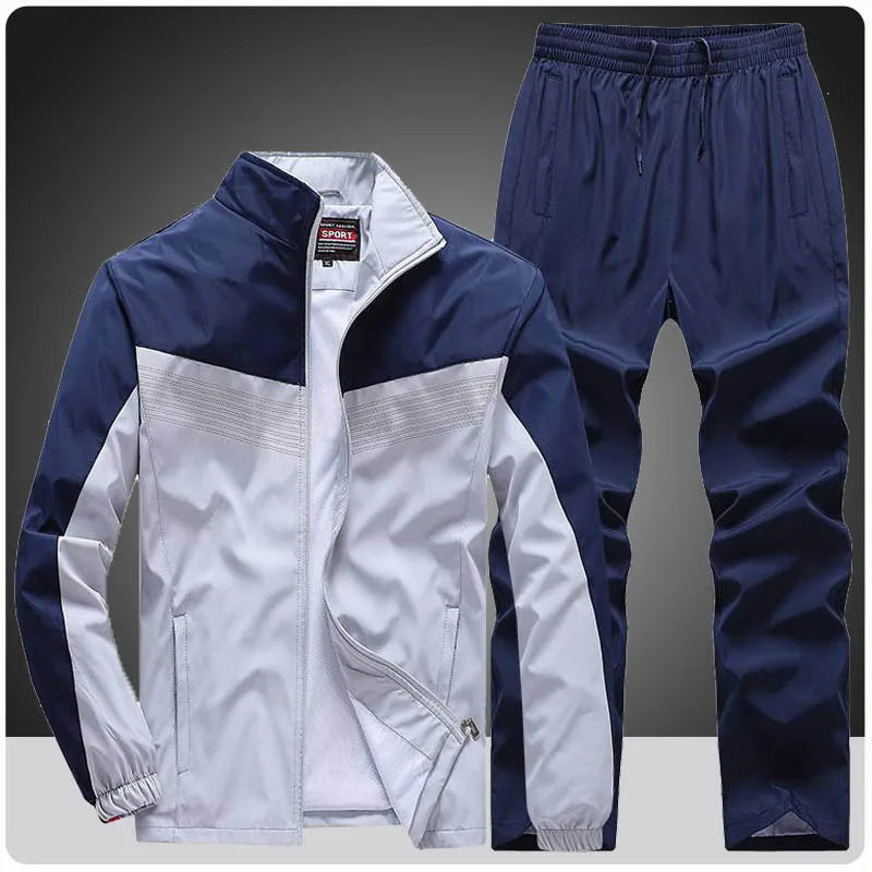 2025 Brand Loose Men's Set Spring Sports Jacket+Pants Tracksuit Men Fashion Male Sweatsuit Running Set ropa deportiva hombre - Aurex