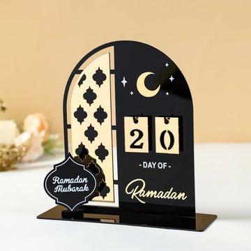 Acrylic Ramadan Countdown Calendar Ornaments Gifts Eid Mubarak Ramadan Decor For Home 2025 Kareem Islam Muslim Party Supplies