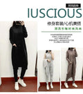 Winter Women Knitted 3 Pieces Set Casual Thicken Long Coat Dress Sweater Coat +top + Pant 3PCS Suits Warm Set Abaya 2024 - Aurex