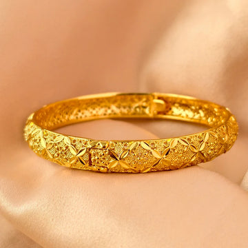 Dubai Kurdish Turkish Gold Plated Bangles for Women Middle East Wedding Accessory Bridal Bracelets Jewelry