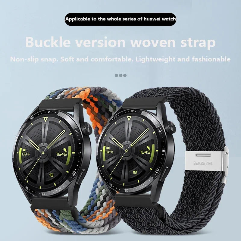 20mm Sport Nylon Strap For Samsung Galaxy Watch 5/6/pro/4/4 Classic/3 46mm/42mm/40mm/44mm bracelet Active2 Gear S3  22mm strap