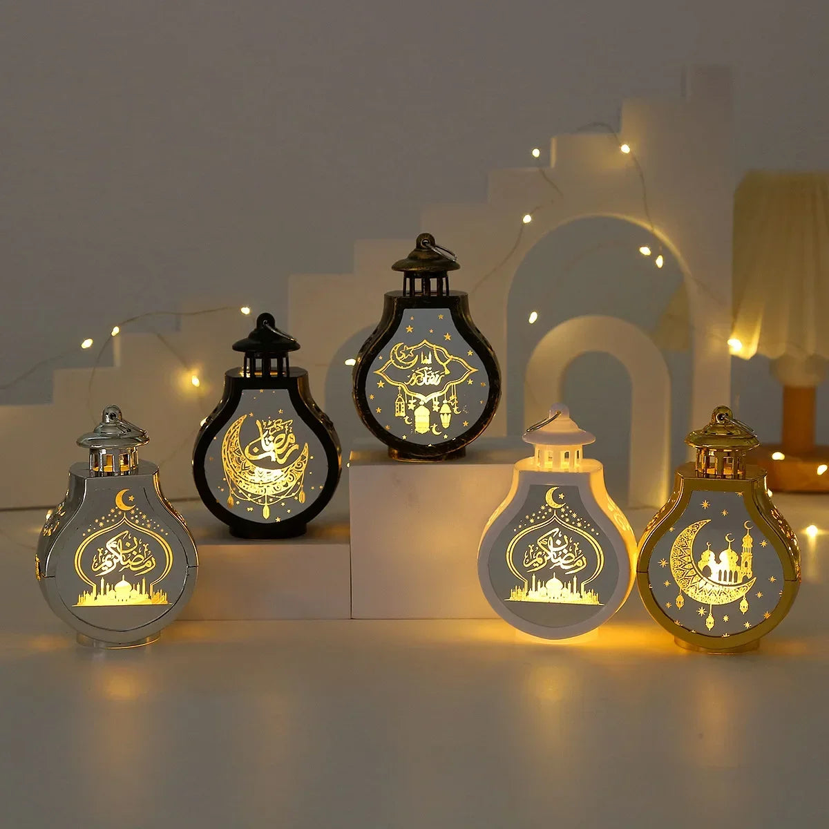 2025 Ramadan LED Lantern Light Eid Mubarak Decoration for Home Islamic Muslim Festival Party Ramadan Kareem Decor EID Al Adha