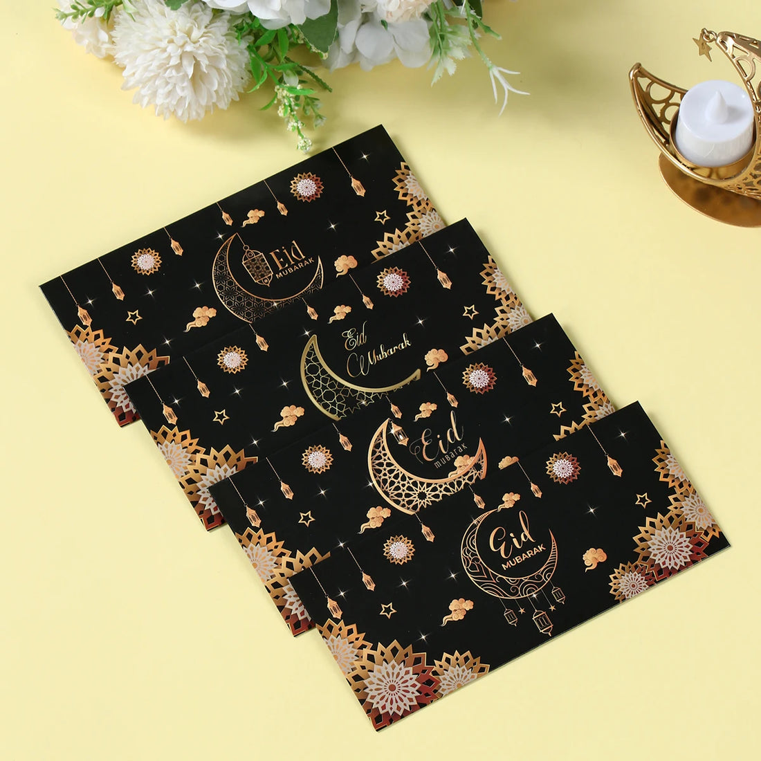 12pcs EID Mubarak Envelope Red Envelope Ramadan Decoration For Home 2025 Ramadan Kareem Islamic Muslim Party Eid Al Adha Gifts