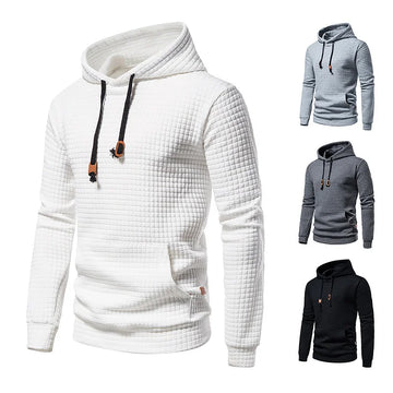 Stylish Color Block Patchwork Hoodies for Men Athletic Drawstring Hooded Sweatshirt Spring Autumn Casual Fleece Pullover Tops