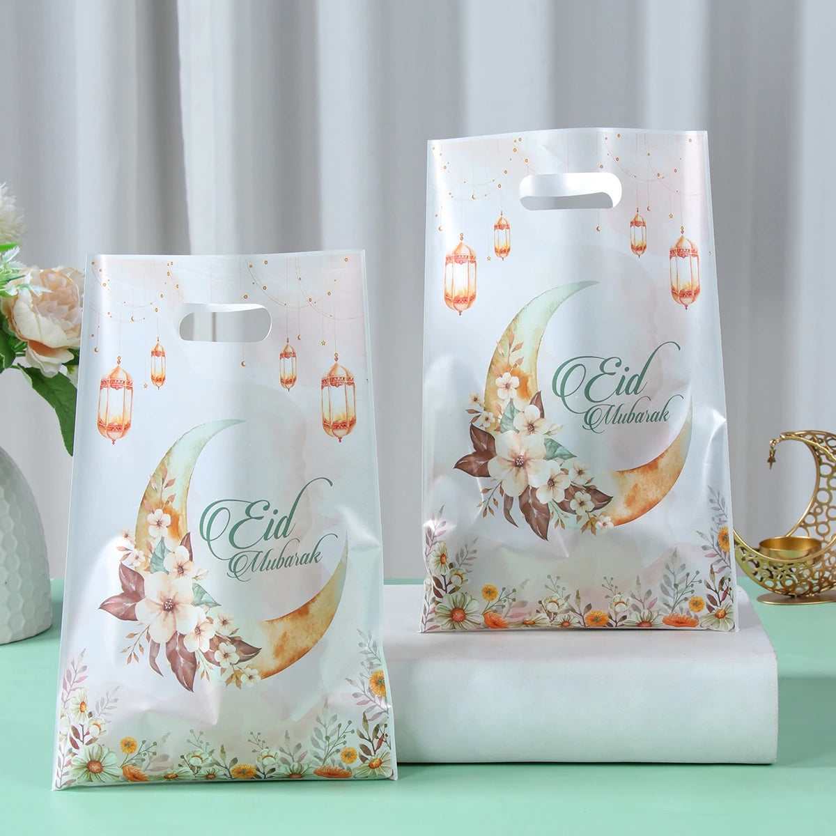 EID Mubarak Decoration Gift Bags Ramadan Decoration 2025 for Kid Candy Bags Ramadan Kareem Islamic Muslim Party Eid Al Adha Gift