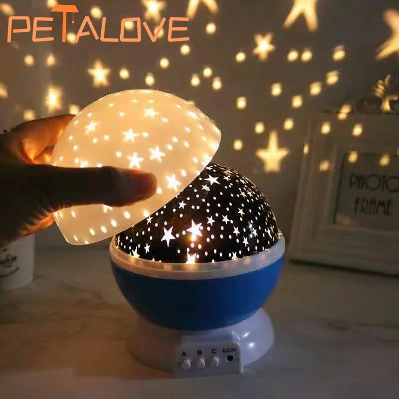 Galaxy Projector Starry Sky Rotating LED Night Light Planetarium Children Bedroom Star Night Lights Moon Light Kids Gift Lamp