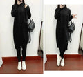 Winter Women Knitted 3 Pieces Set Casual Thicken Long Coat Dress Sweater Coat +top + Pant 3PCS Suits Warm Set Abaya 2024 - Aurex